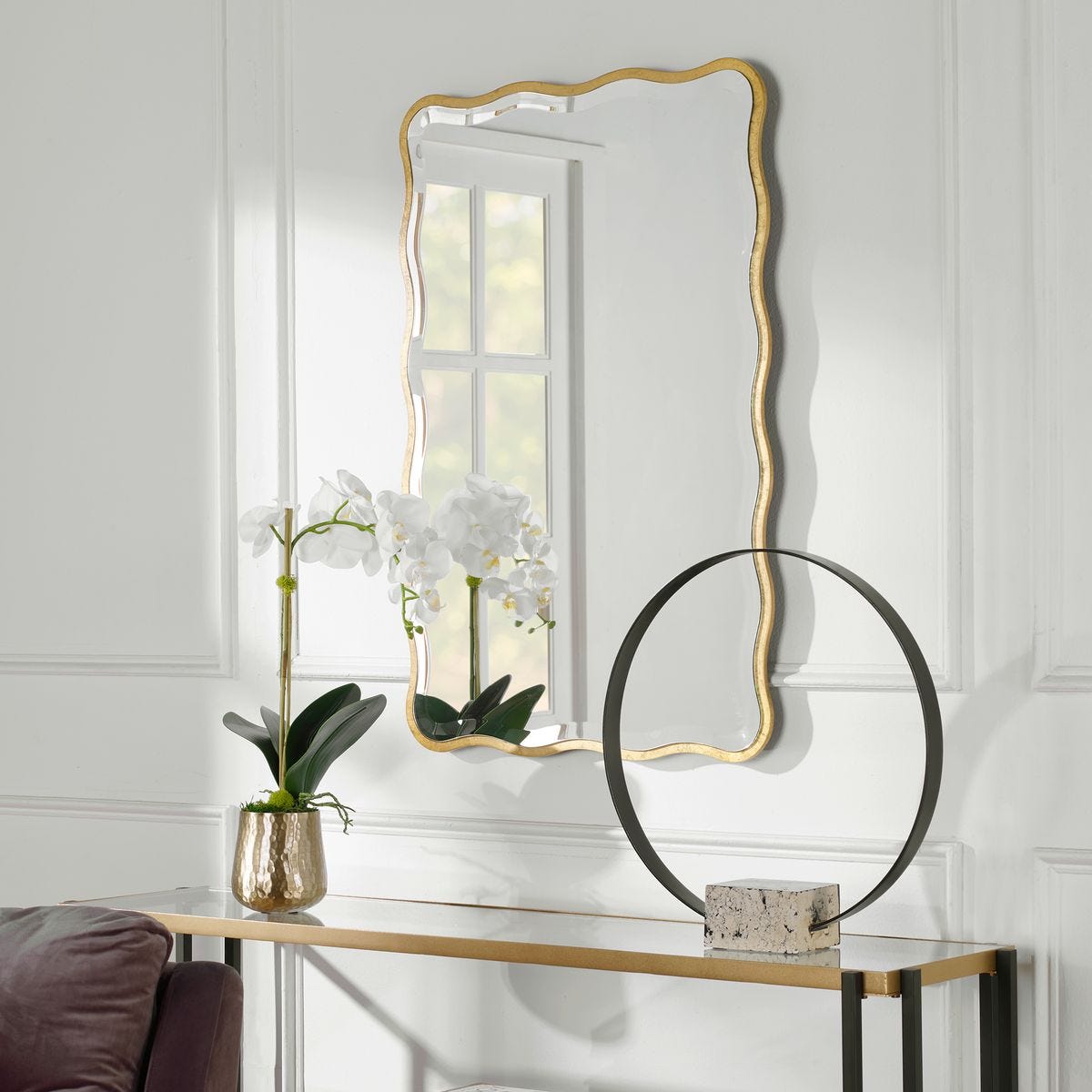 Miroir décoratif Anesley doré