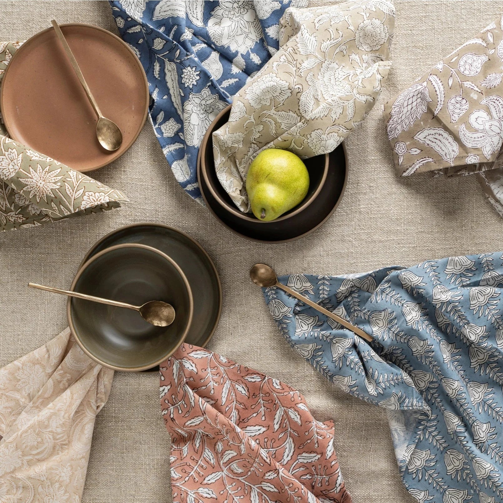 Torchons à motifs de jacinthes, lot de 2