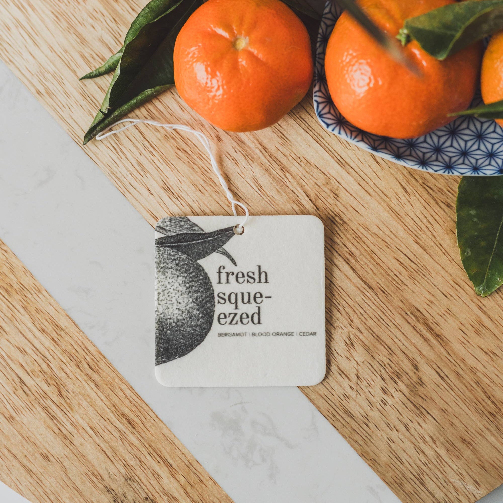 Désodorisants de voiture à base de produits fraîchement pressés