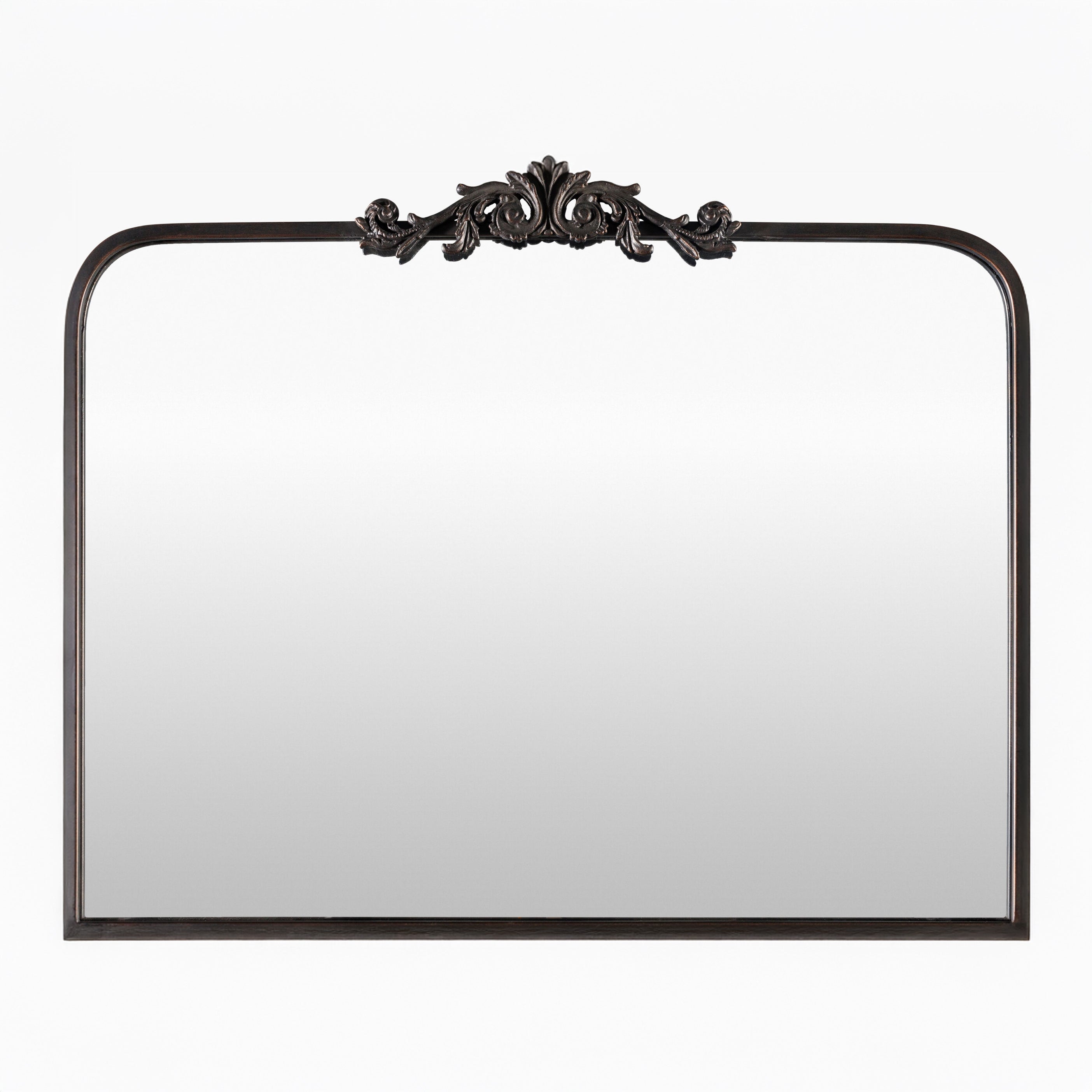 Miroir de cheminée Aarlen en noir antique